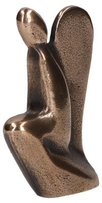 Bronzefigur - Engel hockend