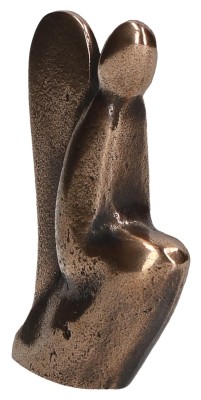 Bronzefigur - Engel hockend