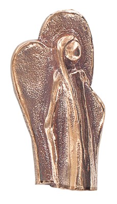 Engel-Plakette aus Bronze - Begleiter für deinen Weg