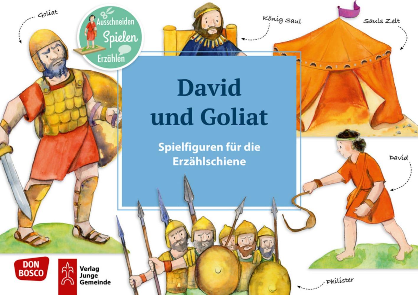 David und Goliat. Erzählschienen-Figurenset