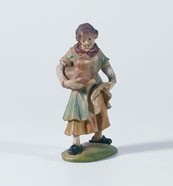 Krippenfigur Mädchen mit Katze