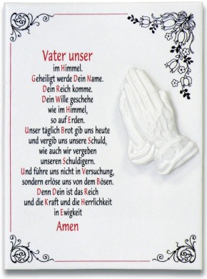 Keramikfliese - Vater Unser
