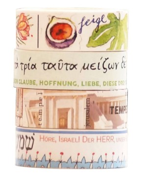 Washi Tapes Set Bibel, 4 verschiedene Rollen