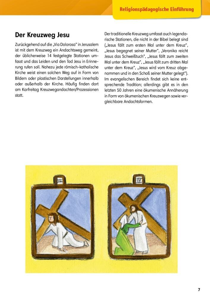 Arbeitsmaterial Grundschule. Stationenlernen Religion: Der Kreuzweg Jesu, m. 1 Beilage