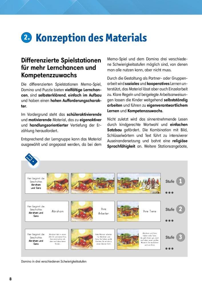 Arbeitsmaterial Grundschule. Stationenlernen Religion: Abraham und Sara, m. 1 Beilage