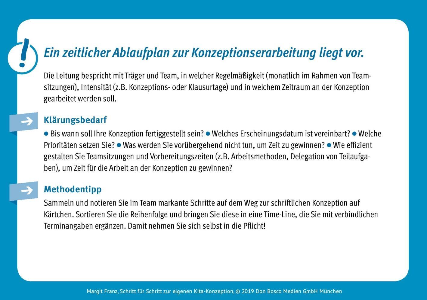 Schritt für Schritt zur eigenen Kita-Konzeption, m. 1 Beilage