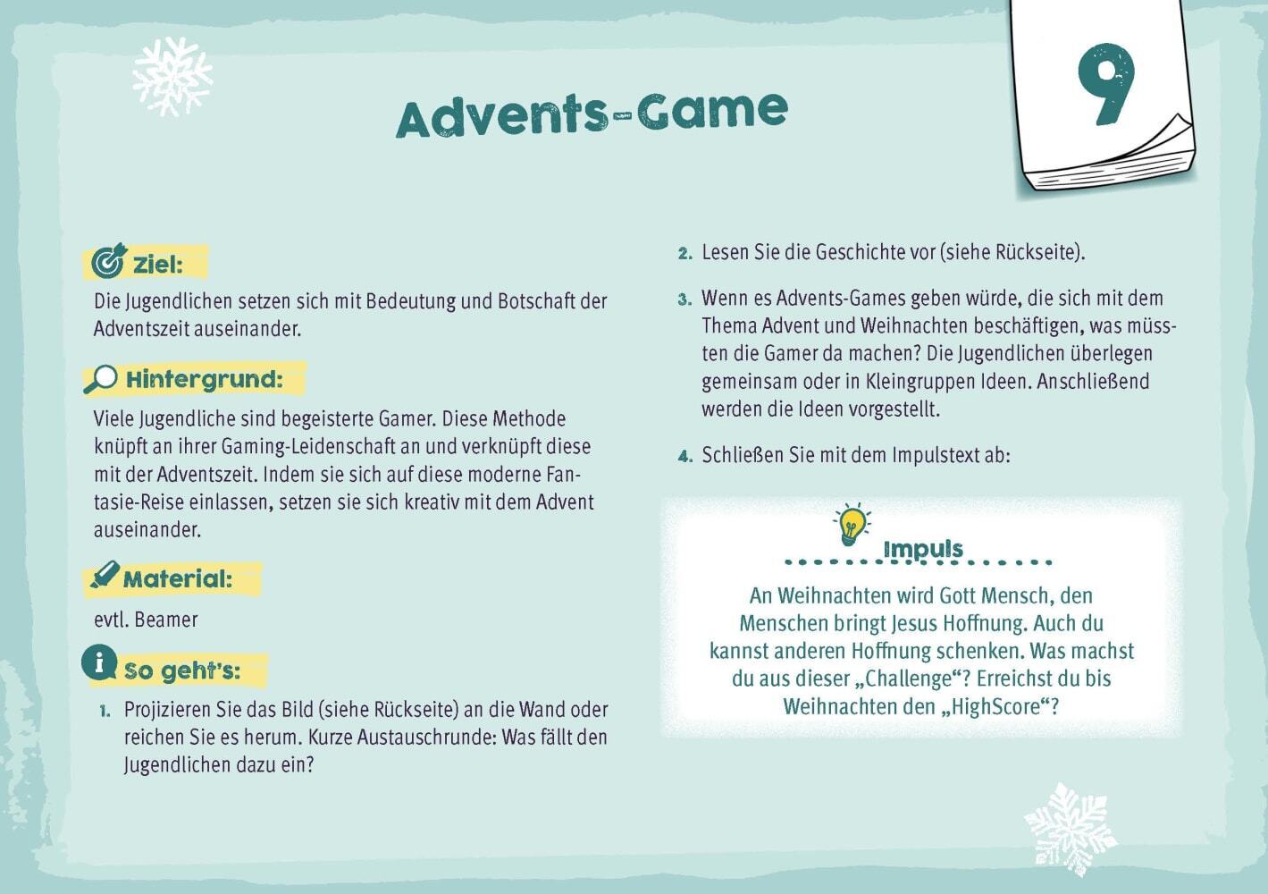 24 plus X zündende Ideen für Advent und Weihnachten mit Jugendlichen, m. 1 Beilage