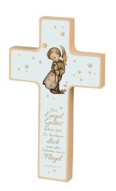 Holzkreuz Sr. M. I. Hummel "Der Engel Gottes"