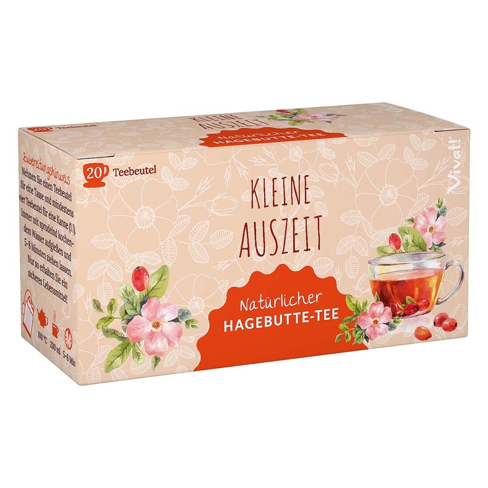 Natürlicher Hagebutte-Tee Kleine Auszeit, Tee-Aufgussbeutel