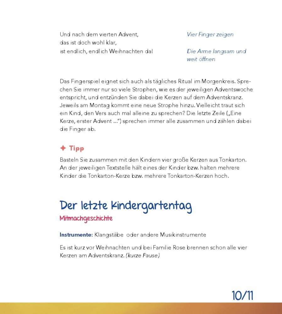 Advent und Weihnachten feiern in der Kita, m. Audio-CD