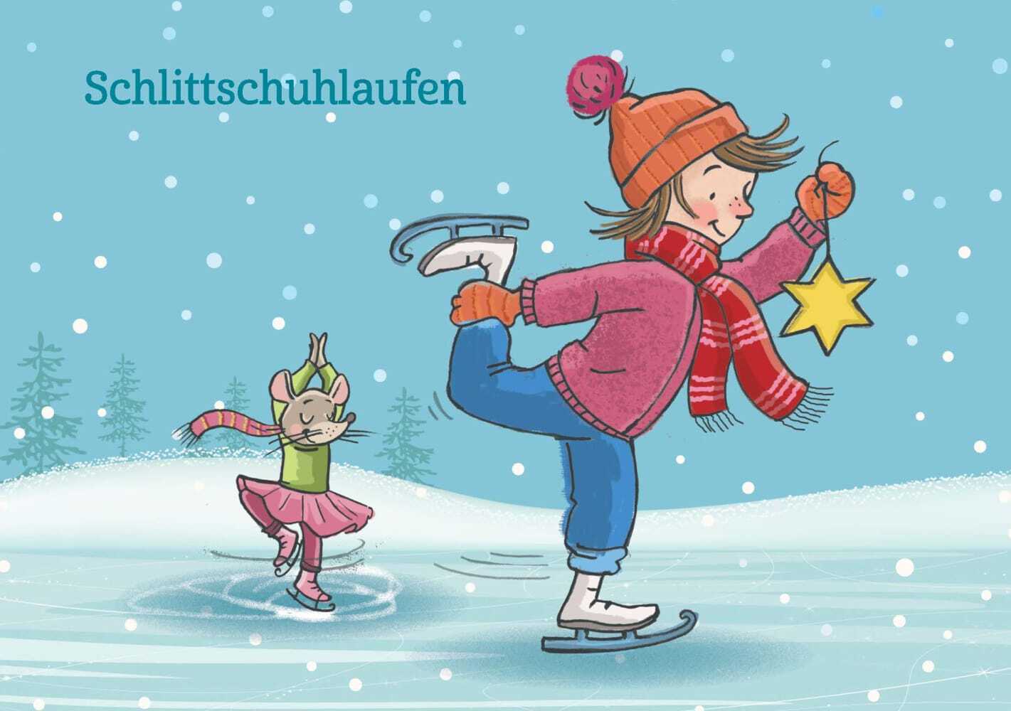 Kinderyoga-Bildkarten zur Winter- und Weihnachtszeit