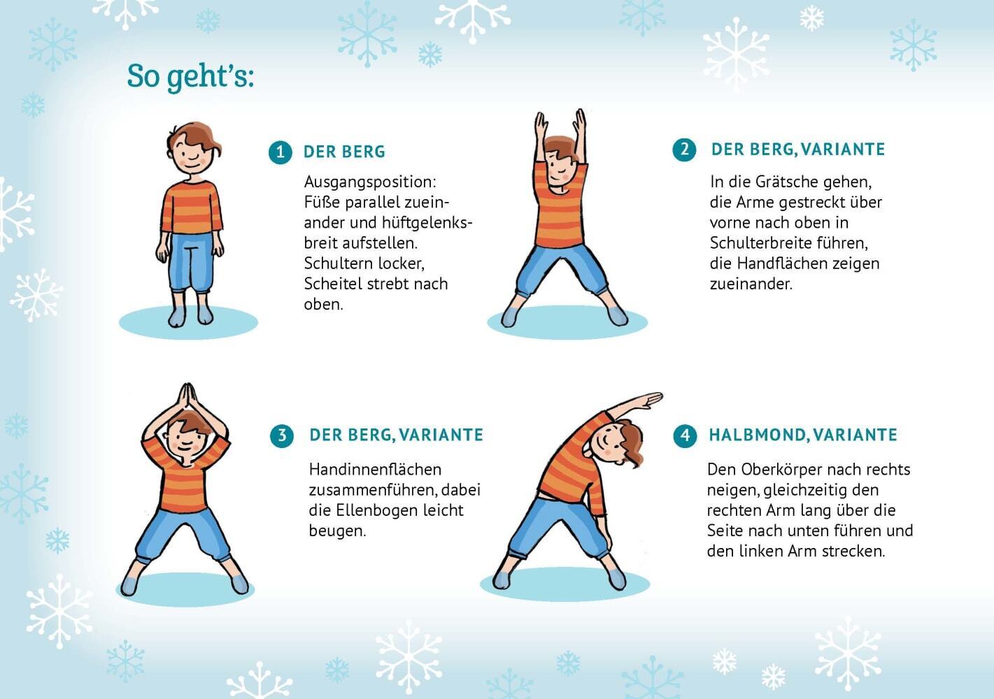 Kinderyoga-Bildkarten zur Winter- und Weihnachtszeit