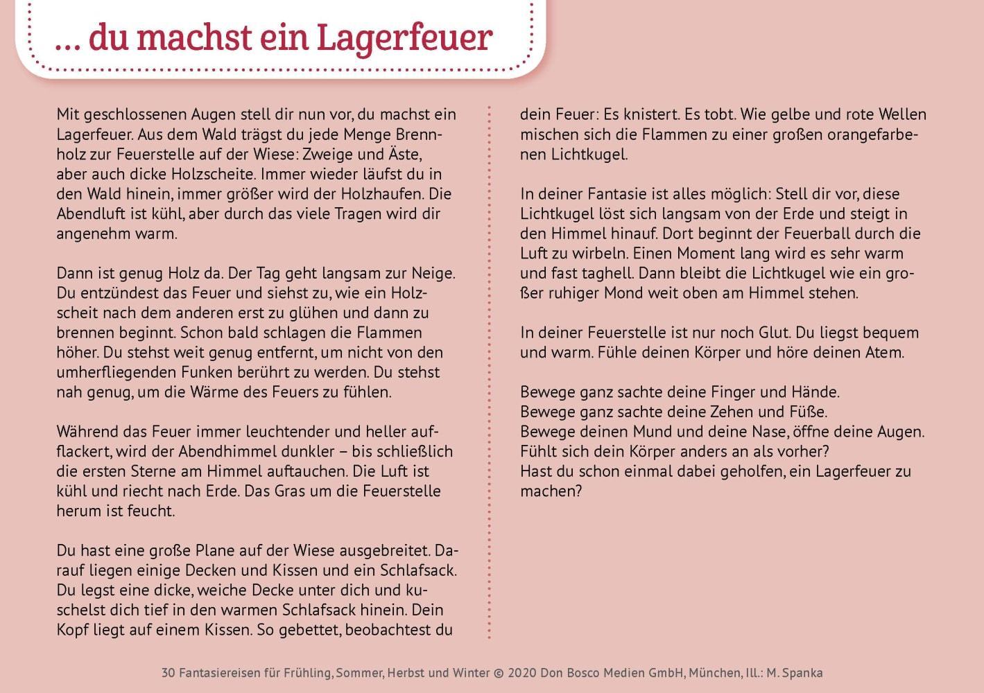 30 Fantasiereisen für Frühling, Sommer, Herbst und Winter.