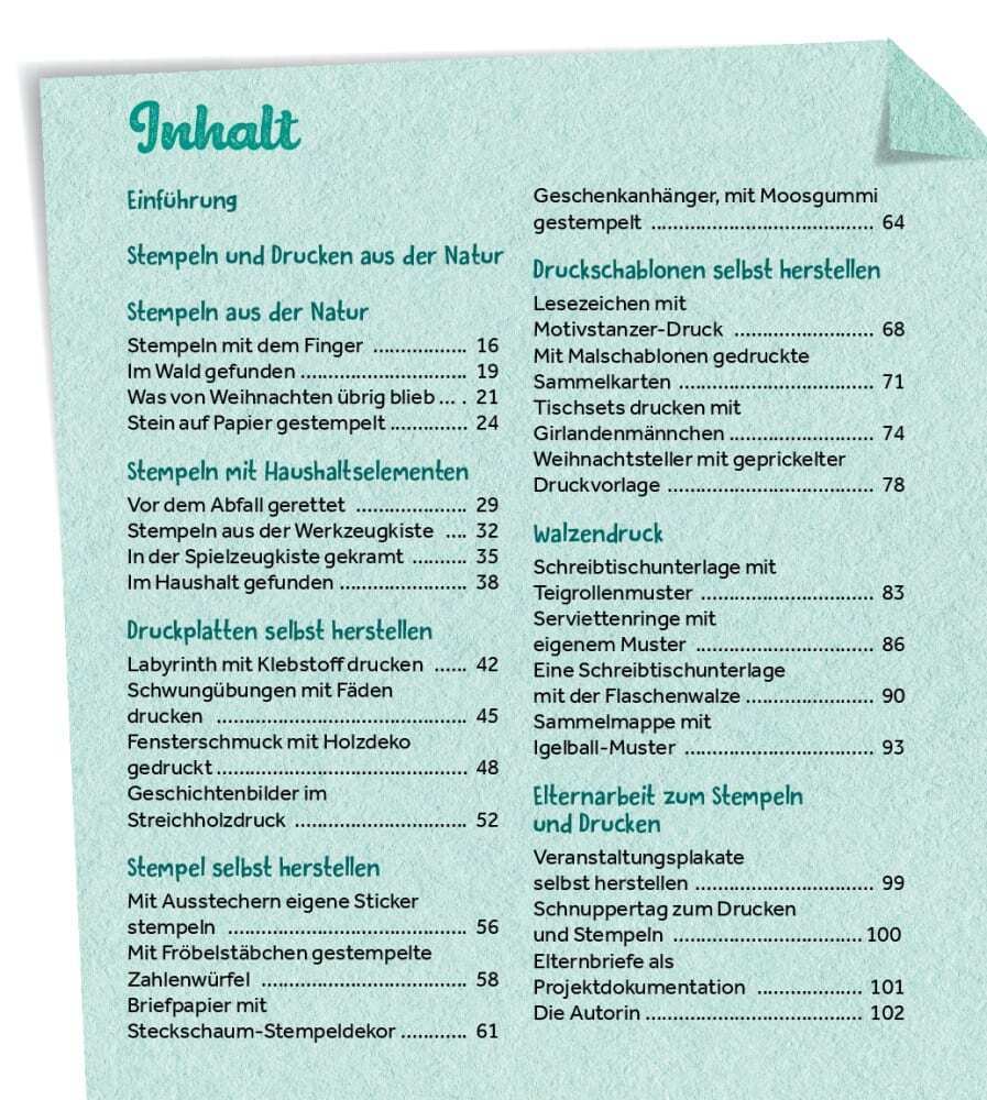 Stempeln und Drucken in der Kita, m. 1 Beilage