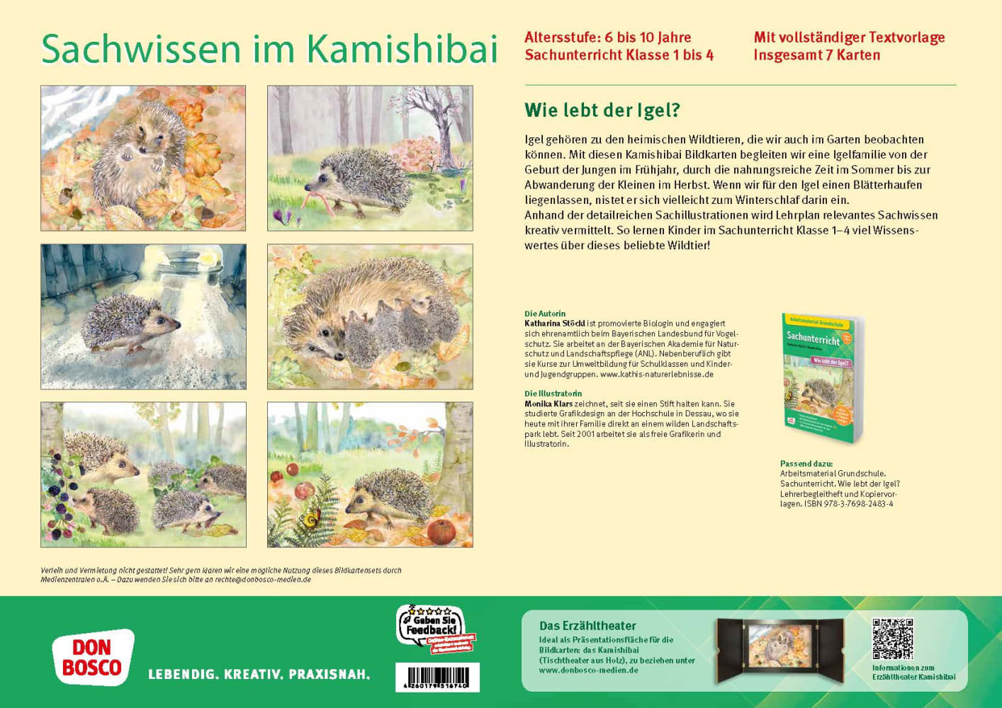 Wie lebt der Igel? Kamishibai Bildkartenset.