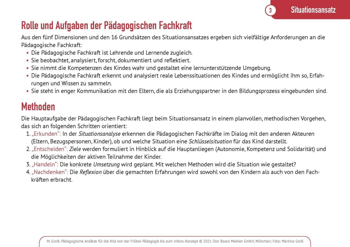 Pädagogische Ansätze für die Kita von der Fröbel-Pädagogik bis zum infans-Konzept, m. 1 Beilage