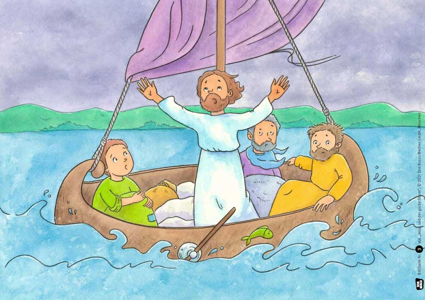 Jesus und der große Sturm. Kamishibai Bildkartenset