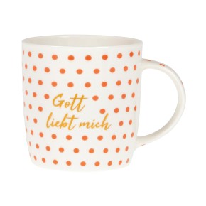 Tasse Pünktchen: Gott liebt mich - Gott liebt dich