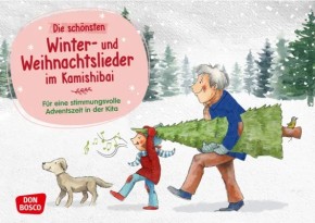 Die schönsten Winter- und Weihnachtslieder im Kamishibai. Kamishibai Bildkartenset.