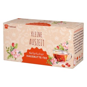 Natürlicher Hagebutte-Tee Kleine Auszeit, Tee-Aufgussbeutel