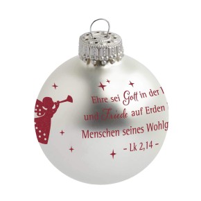 Christbaumkugel in silber - Weihnachtsgeschichte