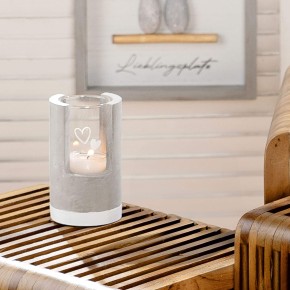 Windlicht "Herzen" zylindrisch