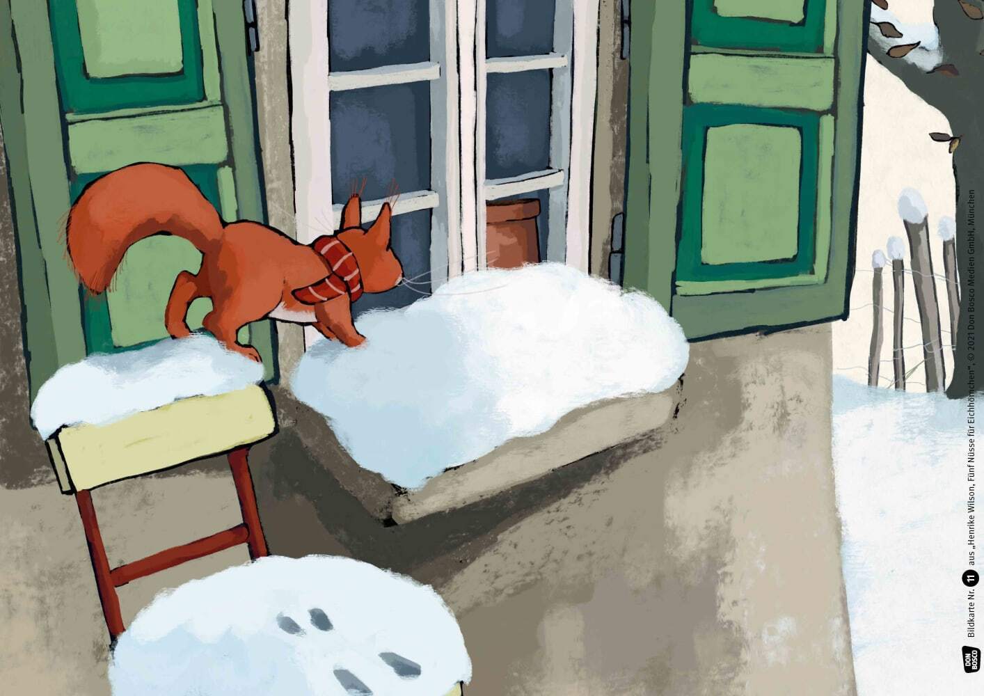 Fünf Nüsse für Eichhörnchen. Kamishibai Bildkartenset