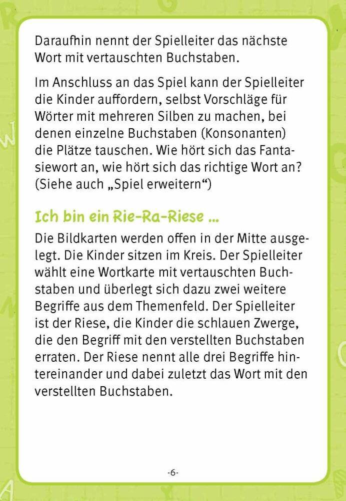 Laschwappen und Kiezematze. Vertauschte Buchstaben