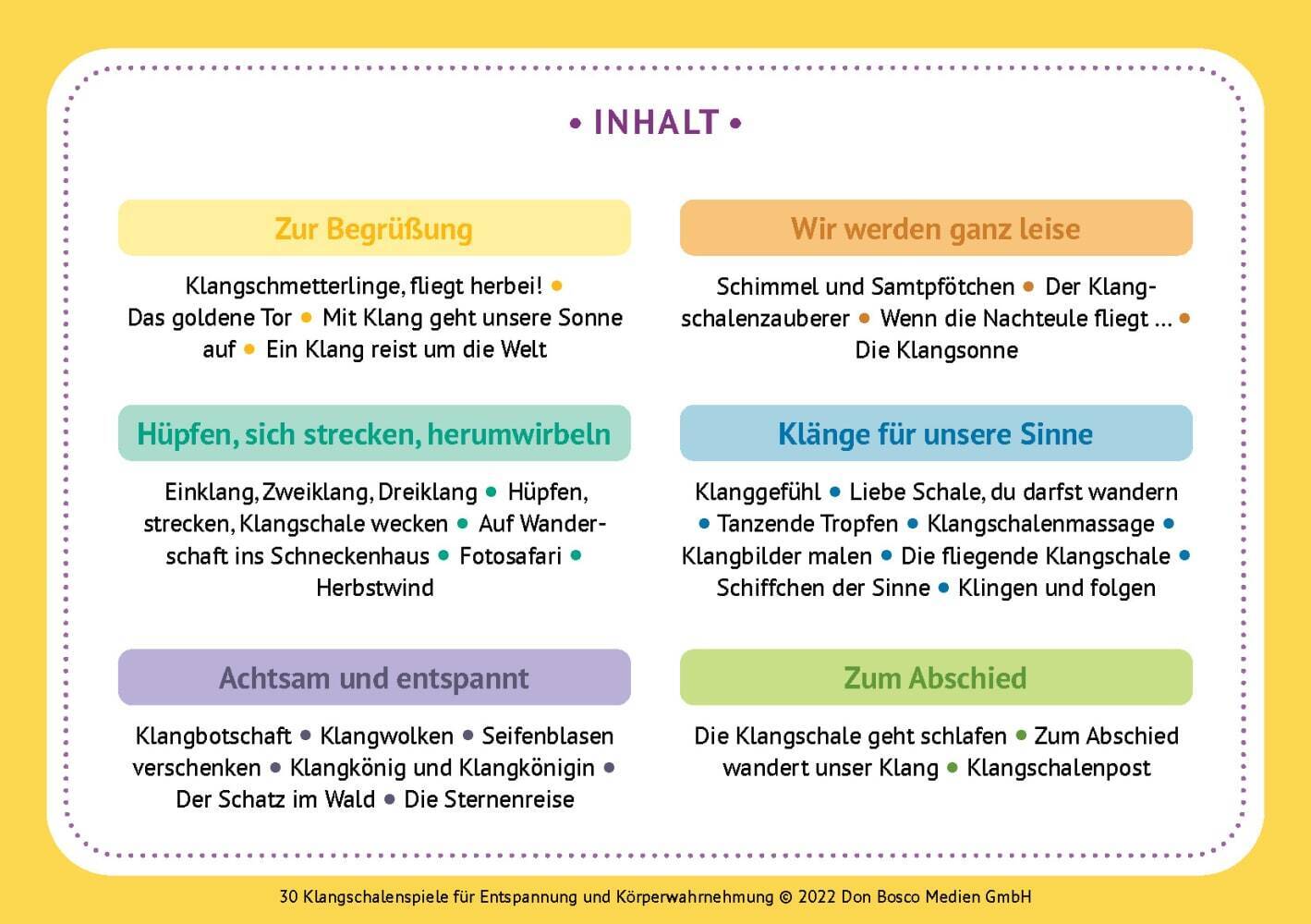 30 Klangschalenspiele für Entspannung und Körperwahrnehmung