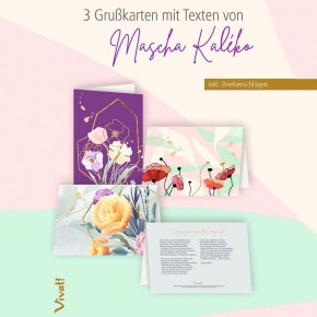 3er-Set Grußkarten »Mascha Kaléko«