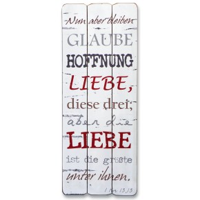 Wandbild Nun aber bleiben Glaube, Hoffnung, Liebe ...