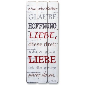 Wandbild Nun aber bleiben Glaube, Hoffnung, Liebe ...