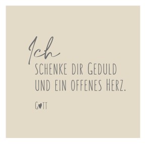 Nimm dir Zeit für dich und mich. Gott