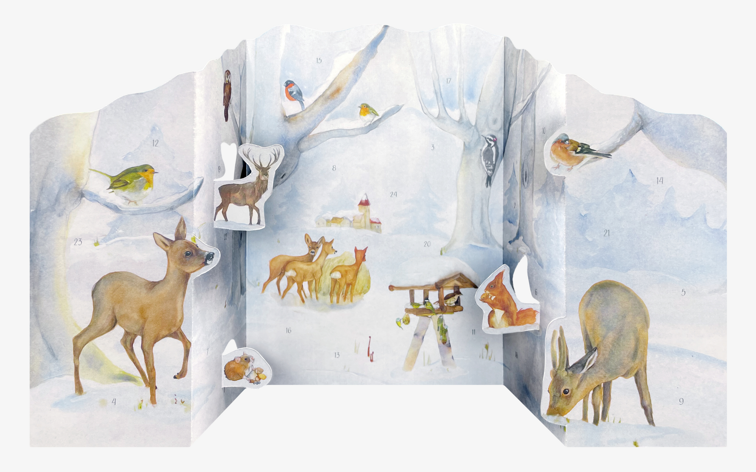 Adventskalender 'Tiere im Winterwald'