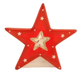 Teelichthalter Stern rot