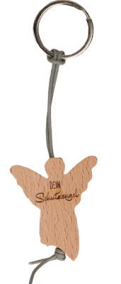 Holz-Schlüsselanhänger - Dein Schutzengel