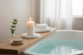 Symbolleuchter aus Buchenholz