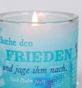 Glaswindlicht zur Firmung - Suche den Frieden