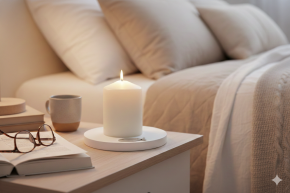 Symbolleuchter aus Buchenholz