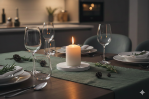 Symbolleuchter aus Buchenholz