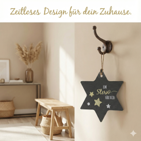 Sternanhänger aus Schiefer - Ein Stern für dich