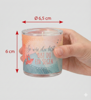 Glaswindlicht zur Firmung - So wie du bist, bist du ein Segen