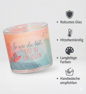 Glaswindlicht zur Firmung - So wie du bist, bist du ein Segen