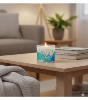 Windlicht aus Glas  - Friedenslicht