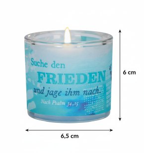 Glaswindlicht zur Firmung - Suche den Frieden