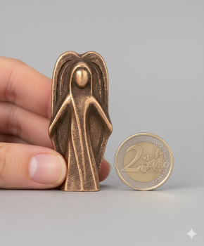Kleiner Begleiter aus Bronze- Schutzengel aus Bronze