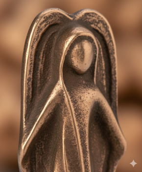 Kleiner Begleiter aus Bronze- Schutzengel aus Bronze