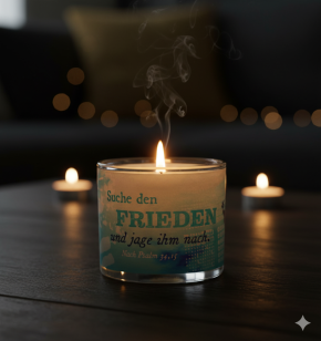 Glaswindlicht zur Firmung - Suche den Frieden