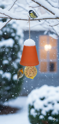 Bastelset zum Bemalen - Deine Vogelfutter-Glocke