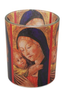 Glaswindlicht Madonna mit Kind